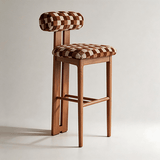 Vintage French Style High Bar Chair, Ash Wood Kitchen Island Stool - StoolTopia