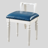 Vintage Hand - Carved Solid Wood Vanity Chair - European Style Accent Stool - StoolTopia