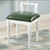 Vintage Hand - Carved Solid Wood Vanity Chair - European Style Accent Stool - StoolTopia