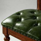 Vintage Hand-Carved Solid Wood Vanity Chair - European Style Accent Stool - StoolTopia