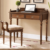 Vintage Hand - Carved Solid Wood Vanity Chair - European Style Accent Stool - StoolTopia