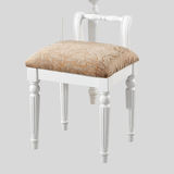 Vintage Hand - Carved Solid Wood Vanity Chair - European Style Accent Stool - StoolTopia