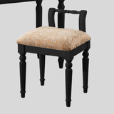 Vintage Hand - Carved Solid Wood Vanity Chair - European Style Accent Stool - StoolTopia