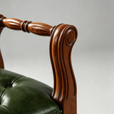 Vintage Hand-Carved Solid Wood Vanity Chair - European Style Accent Stool - StoolTopia