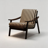 Vintage-Inspired Floral Lounge Chair with Solid Wood Frame - StoolTopia
