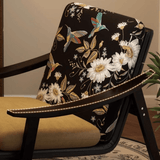 Vintage - Inspired Floral Lounge Chair with Solid Wood Frame - StoolTopia
