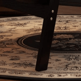 Vintage - Inspired Floral Lounge Chair with Solid Wood Frame - StoolTopia