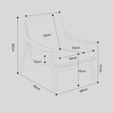 Vintage - Inspired Floral Lounge Chair with Solid Wood Frame - StoolTopia