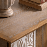 Vintage Leaf Carved Entryway Cabinet – 125cm - StoolTopia