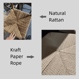 Vintage Rattan - Woven Bar Stool - Solid Wood Frame with Eco - Friendly Design - StoolTopia