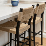 Vintage Rattan - Woven Bar Stool - Solid Wood Frame with Eco - Friendly Design - StoolTopia