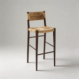 Vintage Rattan - Woven Bar Stool - Solid Wood Frame with Eco - Friendly Design - StoolTopia