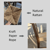 Vintage Rattan - Woven Bar Stool - Solid Wood Frame with Eco - Friendly Design - StoolTopia