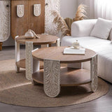 Vintage Round Side Table – 62cm - StoolTopia