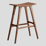 Vintage Saddle Seat Bar Stool - Solid Wood with Woven or Upholstered Options - StoolTopia