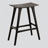 Vintage Saddle Seat Bar Stool - Solid Wood with Woven or Upholstered Options - StoolTopia
