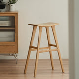 Vintage Saddle Seat Bar Stool - Solid Wood with Woven or Upholstered Options - StoolTopia