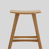 Vintage Saddle Seat Bar Stool - Solid Wood with Woven or Upholstered Options - StoolTopia