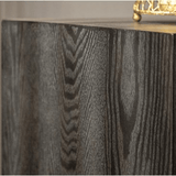 Vintage Solid Wood Bedside Cabinet with Carved Tribal Pattern - StoolTopia