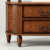Vintage Solid Wood Console Table with Drawers - Rustic Entryway Storage Sideboard - StoolTopia