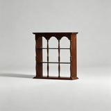 Vintage Solid Wood Wall Shelf – Arched Display Rack with Turned Columns - StoolTopia