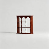 Vintage Solid Wood Wall Shelf – Arched Display Rack with Turned Columns - StoolTopia