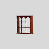 Vintage Solid Wood Wall Shelf – Arched Display Rack with Turned Columns - StoolTopia