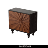 Vintage Sunburst - Inlay Wood Cabinets Collection - StoolTopia