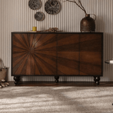 Vintage Sunburst - Inlay Wood Cabinets Collection - StoolTopia
