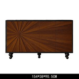 Vintage Sunburst - Inlay Wood Cabinets Collection - StoolTopia