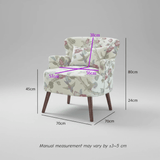 Vintage Upholstered Armchair - Solid Wood Legs & Lounge Chair - StoolTopia