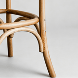 Vintage Victorian Rattan Bar Stool – Solid Wood Frame, Breathable Hand-Woven Seat, Ideal for Cafés, Small Homes & Mixed-Style Interiors - StoolTopia