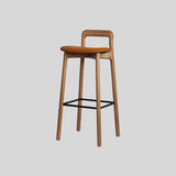 Wooden Luxury Bar Chairs Modern Table Office High Counter Bar Chairs Outdoor Kitchen Dining Room - StoolTopia