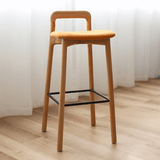 Wooden Luxury Bar Chairs Modern Table Office High Counter Bar Chairs Outdoor Kitchen Dining Room - StoolTopia
