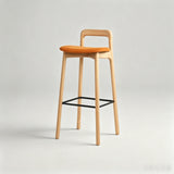 Wooden Luxury Bar Chairs Modern Table Office High Counter Bar Chairs Outdoor Kitchen Dining Room - StoolTopia