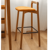 Wooden Luxury Bar Chairs Modern Table Office High Counter Bar Chairs Outdoor Kitchen Dining Room - StoolTopia