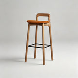 Wooden Luxury Bar Chairs Modern Table Office High Counter Bar Chairs Outdoor Kitchen Dining Room - StoolTopia