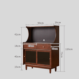 Wooden Sideboard Buffet Cabinet with Storage Drawers and Display Shelf - StoolTopia