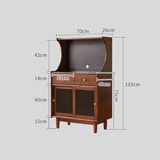 Wooden Sideboard Buffet Cabinet with Storage Drawers and Display Shelf - StoolTopia