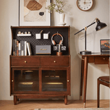 Wooden Sideboard Buffet Cabinet with Storage Drawers and Display Shelf - StoolTopia